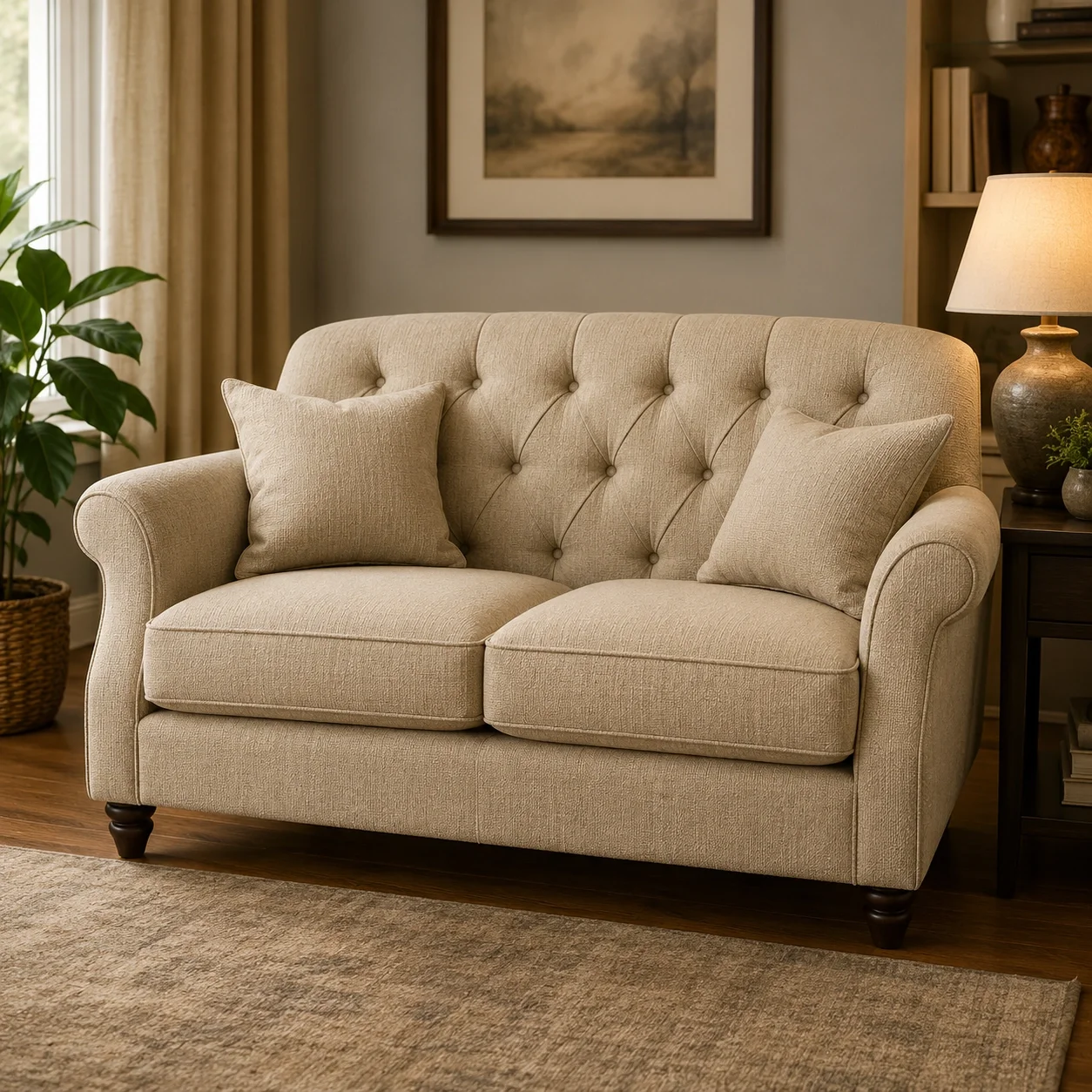Compact loveseat for two people